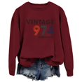 thumbnail image 4 of Womens Sweatshirt 2026 Spring Casual Crewneck Loose Pullover Vintage 1974 Print Long Sleeve Fall Basic Tunic Tops, 4 of 4