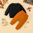 thumbnail image 5 of Gerichy Toddler Baby Boy Clothes Fall Winter Outfit, Kids Boys Casual Fashionable Long Sleeves Cute Letters Prints Sweatshirts Top Pants 2pcs Set Outfit, 5 of 8