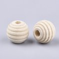 thumbnail image 2 of Natural Wood Beads Beehive Beads White 12x11mm Hole: 3mm, 2 of 3