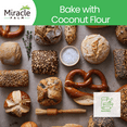 thumbnail image 6 of Miracle Palm Organic Coconut Flour - Gluten Free Flour Substitute for Vegan Baking, Low Fat and Good Source of Fiber Coconut Baking Flour, Non-GMO, Unbleached and Unrefined, USDA Organic -10 lbs Box, 6 of 7