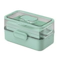 thumbnail image 1 of TISHITA Medicine Box Multi Layer Dustproof Art Crafts Case for Office Study Bathroom green, 1 of 8