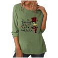 thumbnail image 1 of Hauts à Manches Longues pour Femmes Mode Noël Femme Col Rond T-Shirt à Manches Longues Imprimé Blouse Ample Hauts T-Shirts à Manches Longues pour Femmes T-Shirts d'Été pour Femmes, 1 of 4