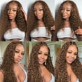 thumbnail image 6 of DOPI Women's Fashion Wig Brown Synthetic Hair Long Wigs Wave Curly Wig, 6 of 9