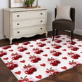 thumbnail image 3 of Summer Fruit Area Rugs 3x5 ft Watercolor Cherry Red Love Heart Polka Dot Bow Washable Rug Non Slip Indoor Carpet Absorbent Floor Mat for Living Room Bedroom Dining Room, 3 of 9