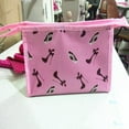 thumbnail image 2 of 3 unid/set bolsa de cosméticos de maquillaje de almacenamiento de plástico transparente reutilizable para niñas y mujeres (rosa), 2 of 2