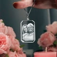 thumbnail image 6 of 3D Crystal Photo Necklace, Rectangle Innovation Crystal Picture Necklace Customized Personalized Couples Pet Gifts with Your Photo for Mom, Dad, Men, Women, Christmas (Medium), 6 of 7