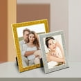thumbnail image 3 of Bolincty 6x8 Glitter Picture Frames Crushed Diamond Mirror Photo Frame, Sparkle Glass Photo Frame for Tabletop, Horizontal or Vertical Display Home Decor, 3 of 8