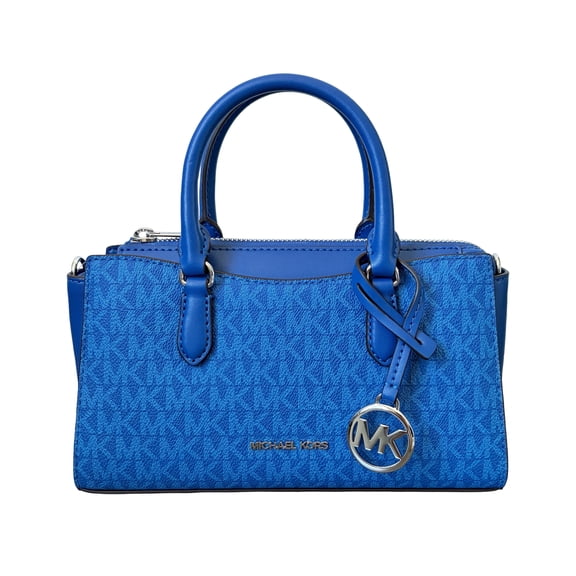Michael Kors Arden Extra Small Signature Logo Crossbody Satchel Bag (Galaxy Blue)