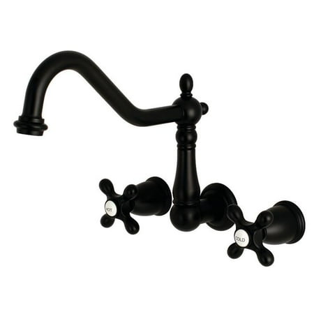 Kingston Brass Ks1020ax Heritage 2 Handle Wall Mount Roman Tub