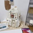 thumbnail image 2 of Bolsa Mochila de mujer Moda Lindo escolares Nylon con pasador colgante de felpa (Beige) Tmvgtek Para Estrenar, 2 of 9