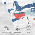 thumbnail image 5 of Yayeee 100% Cotton Hand Towels for Bathroom 16" x 28" Soft Absorbent Kitchen Towel, Dark Blue Hand Drawn Sailboats, 5 of 7