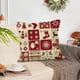 thumbnail image 5 of Wmhnj Funda de almohada con estampado de medias de rbol de Navidad, 45 x 45 cm, lino, funda de cojn para sof, borde decorativo, almohada de cintura, 5 of 9