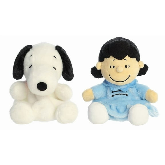 5" Aurora Officially Licensed Peanuts Palm Pal Plush Bundle, Snoopy and Lucy