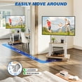 thumbnail image 5 of RTVR Rolling TV Stand on Wheels for 37-75 inch Screens with Storage Shelves, Portable Mobile TV Cart Height Adjustable Mount Max 150 lbs, White, 5 of 9