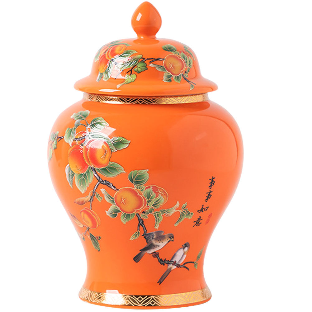 Ceramic Tea Sealed Jar Desktop Small Candy Jar Multifunction Airtight