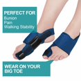 thumbnail image 4 of AVIDDA Bunion Corrector and Bunion Relief, Bunion Splint Big Toe Straightener Corrector Foot Pain Relief for Hallux Valgus Bunion Support Brace for Men Women Blue (One Size), 4 of 6