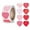 Heart Style B-Multicolor, variant on XJGHHSY Colorful Paper Heart Roll Stickers, 500pcs, Waterproof, Valentine's Day Decorative Stickers for Wedding Party,Heart Style C-Multicolor