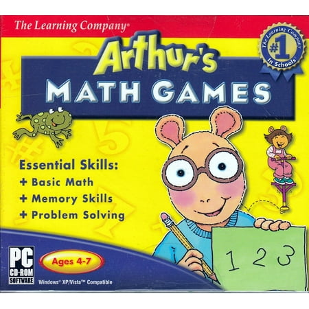 Arthur's Math Games PC CDRom - Learn addition - subtraction - simple fractions - and (Best Math Computer Games)