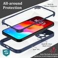 thumbnail image 6 of Htwon Case with Built-in Screen Protector Full Cover for iPhone 15 Pro Max/15 Pro/15 Plus/15, Blue, 6 of 13