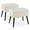 Beige, variant on Costway 2 PCS Velvet Vanity Stool Ottoman with Storage Solid Wood Legs Flip-Up Top Gray