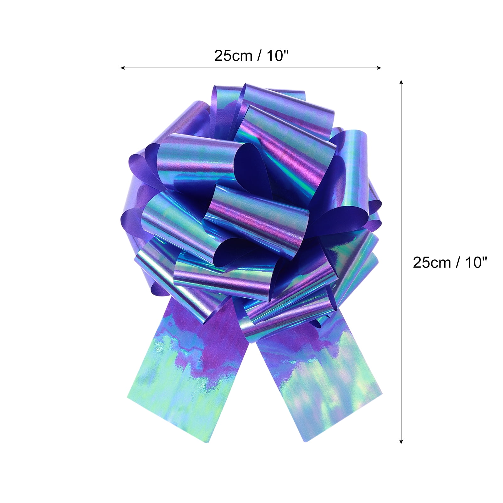 Uxcell Metallic Large Big Pull Bow Gift Wrapping Bows Ribbon for Wedding Car Presents Christmas Colorful Purple 10 inch