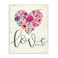 thumbnail image 1 of The Stupell Home Decor Collection Love Lives Here Flowers Heart White Wood Wall Plaque Art, 10 x 0.5 x 15, 1 of 3