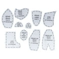 thumbnail image 4 of 10pcs Bear Template Ruler Set DIY Acrylic Quilting Tools Reusable Bear Sewing Template Set 12inch, 4 of 15