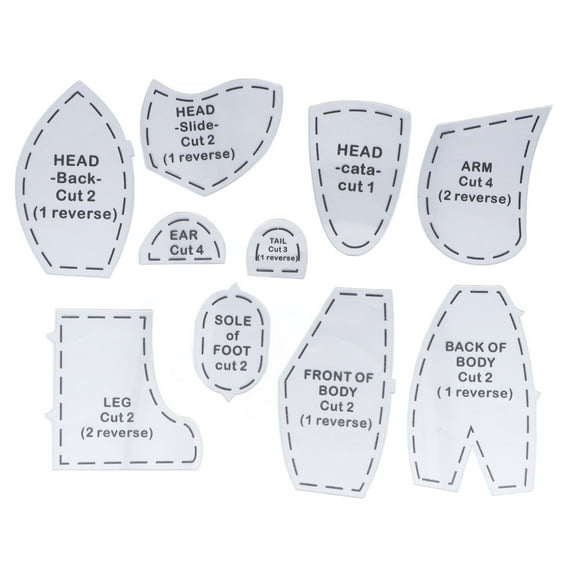 <p>Bear Sewing Template Set, Reusable Acrylic Bear Sewing Pattern Precise DIY 10pcs For Home</p>