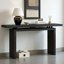 GZXS 59" Modern Console Table with Clever Floating Top Design, Minimalist Entryway Table for Hallway, Living Room, Foyer - Black
