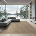 thumbnail image 2 of ODIKA 8'x10' Beige Medallion Floral Traditional Style Washable Area Rug Intricate Symmetrical Botanical Motifs With Decorative Framework for Living Room, Under Sectional, Family , Durable, Non-Slip, 2 of 7