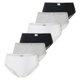 thumbnail image 1 of SCHIESSER Bragas brasileñas para mujer, paquete de 6 - 6Pack Brazilian, algodón elástico, liso Negro/gris/blanco XL (X-Large), 1 of 5
