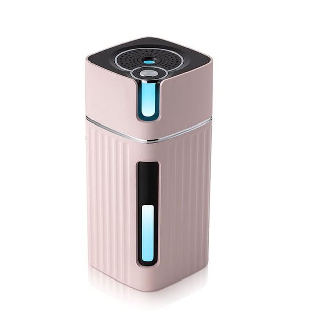 Injueey Humidificador de aire de 300ml USB Mini difusor de Aroma dormitorio gimnasio coche atomizador nebulizador de bajo ruido con accesorios de luz Humidificadores Rosado Injueey HA063837-03