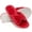 Red, variant on Knivor Open Toe Bow House Slippers for Women Soft Coral Fleece Non Slip Flat Indoor Slide Slippers for Bedroom Lounge