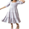 thumbnail image 2 of EIMELI Robe Assortie Mère Fille Famille Barboteuses pour Bébés Filles Robe/barboteuses à Imprimé Floral Tenues d'Été pour la Famille Maman et Moi, 2 of 5