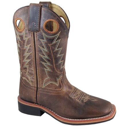 Smoky Mountain Kid s Jesse Brown Waxed Distress Cowboy Boots 3668