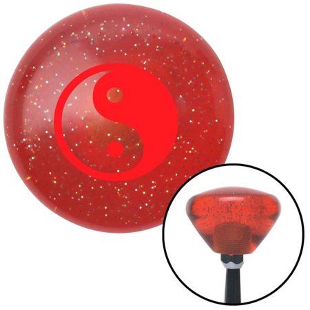 American Shifter Red Yin & Yang Orange Retro Metal Flake Shift Knob with M16 x 1.5 Insert Shifter