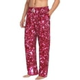 thumbnail image 3 of Kdxio Pink Glitter Print Men's Sleep Pajama Pant Lounge Pants with Pockets, 3 of 8