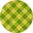 thumbnail image 1 of Ahgly Company Machine Washable Indoor Round Transitional Neon Yellow Green Area Rugs, 6' Round, 1 of 7