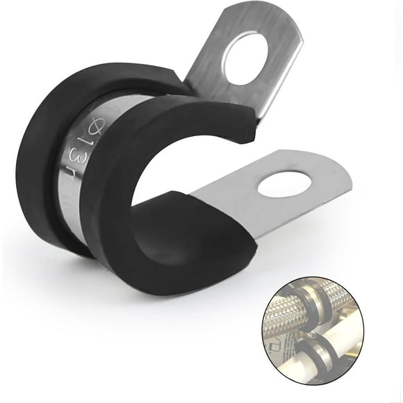 EcoNesxp Stainless steel insulated cable pipe clamps for pipes or wire harnesses suitable for pipes