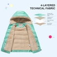 thumbnail image 3 of Chrisuno Child Kids Waterproof Ski Snow Vest Outwear Hooded Fleece Lined Windproof Winter Gilet Jacket Green 14-16, 3 of 5