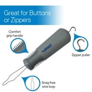 RMS Button Hook with Zipper Pull – Button Assist Device with Comfort & Wide Grip
