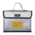 thumbnail image 3 of Portable Fireproof Explosionproof Lipo Battery Guard Bag Large Storage Space for Battery Storage and Charging with Double Metal Zipper Case Pouch  260*130*190mm, 3 of 7