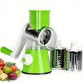 thumbnail image 3 of 1pc, Cheese Grater, Kitchen Mandoline Vegetable Slicer With 3 Interchangeable Blades, Rotary Grater, Ceative Slicer For Fruit, Grinder For Potato Carrot Nuts, Kitchen Supplies, Kitchen Tools, 3 of 5