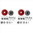 thumbnail image 1 of 2X Embrague Campana Zapatos Rodamiento 14T Equipo de Ensamblaje del Volante Conjunto de Resortes Cono Tuerca del Motor para 1/8 RC Car Axial (Rojo + Plata), 1 of 5