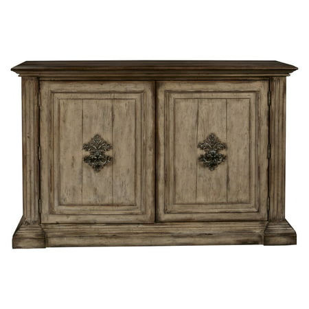 Hand Painted Traditional Distressed Two Door Accent Storage (Best Paint For Wood Doors)