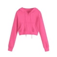 thumbnail image 6 of Jalioing Women's Crop Hoodies with Pocket Fashion Long Sleeve Drawstring Sweatshirts Trendy Solid Pullover Shirts, 6 of 9