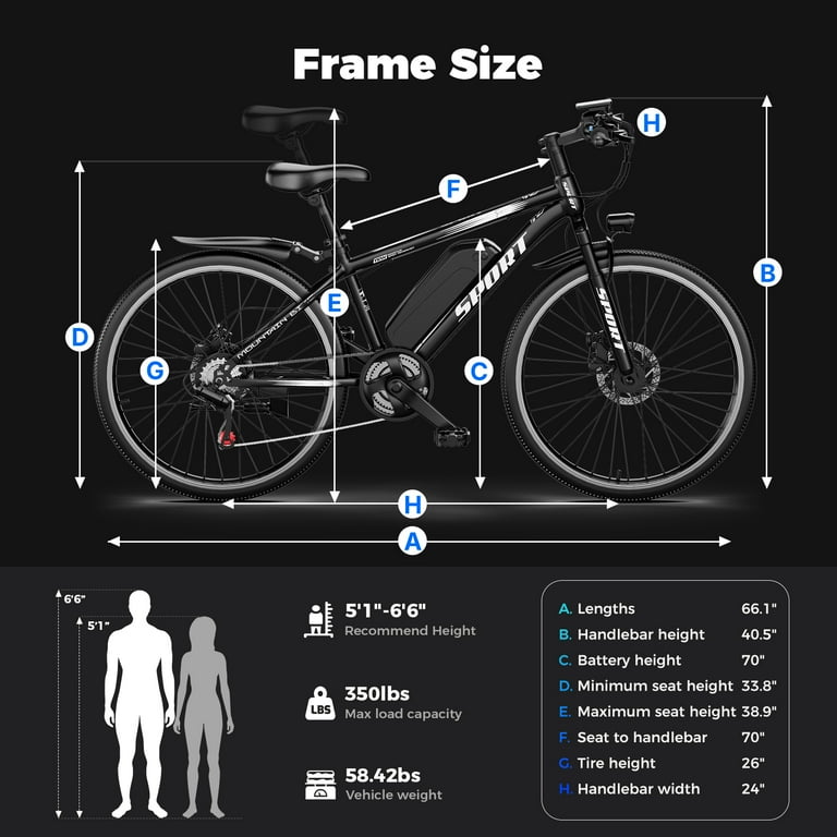 Pikabike Electric Mountain Bike 26