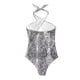 thumbnail image 5 of Traje de baño siamés de moda para mujer, Bikini Sexy con estampado de piel de serpiente y lazo Halter en la cintura Fridja  nalpqowj19944, 5 of 5