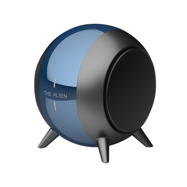 Sidaley Minialtavoz inalámbrico Bluetooth 5,0 Audio hogar exterior portátil Metal estéreo sonido Radio con carcasa bajo radiador al aire libre hogar Cables de audio/vídeo azul