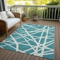 thumbnail image 6 of Addison Rugs Chantille Indoor/Outdoor Transitional Geometric Teal Washable Rectangle Rug, 9' x 12', 6 of 6